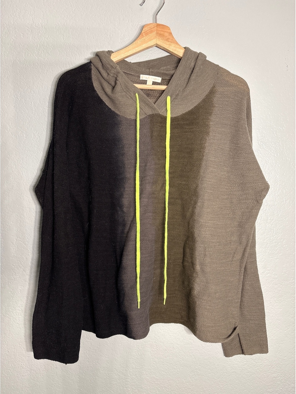 Lisa Todd neon lights ombré hoodie oversized cotton fall moody